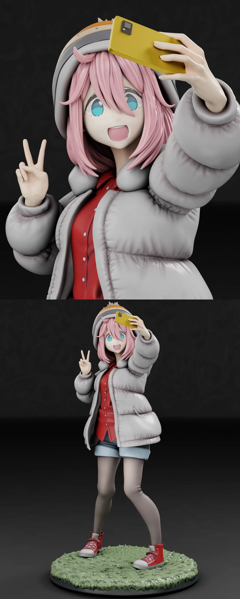 Laid-Back Camp – Nadeshiko Kagamihara STL model for 3D printing