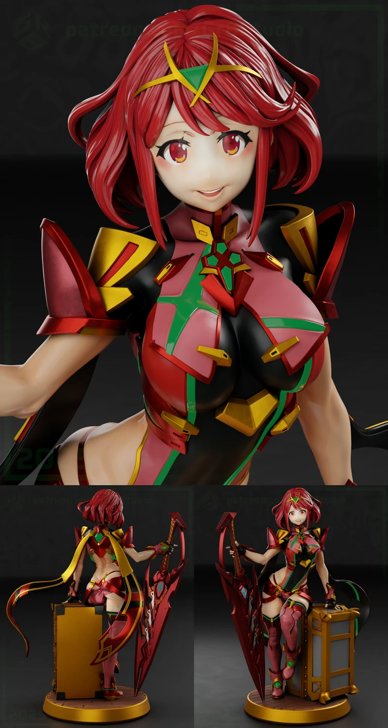 Pyra – Xenoblade Chronicles STL Figure for 3D Printing STL model for 3D printing
