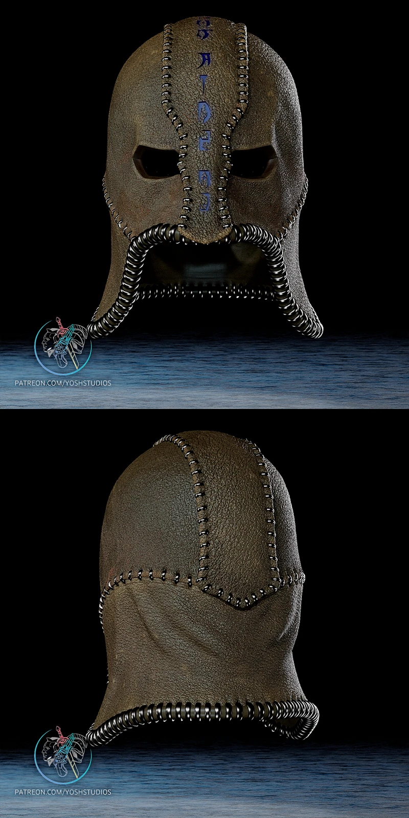 Gray Fox Mask STL model for 3D printing