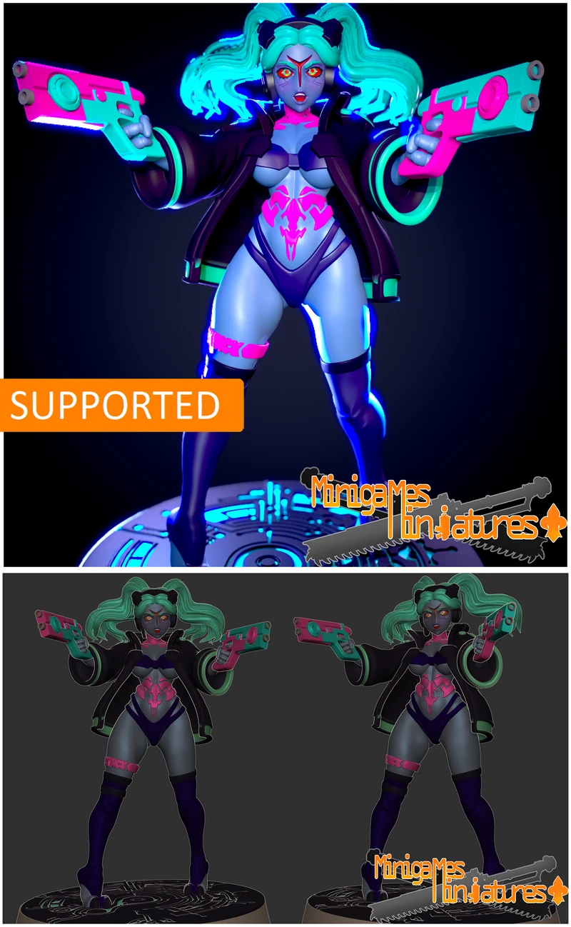 Rebecca Anime Character STL Figure for 3D Printing STL model for 3D printing