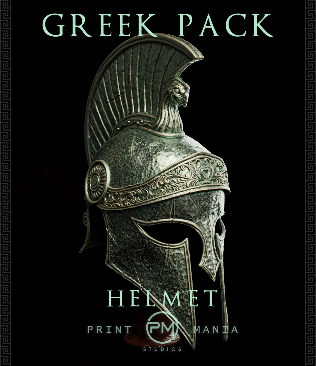 Greek Helmet STL – Ancient Warrior Armor STL model for 3D printing