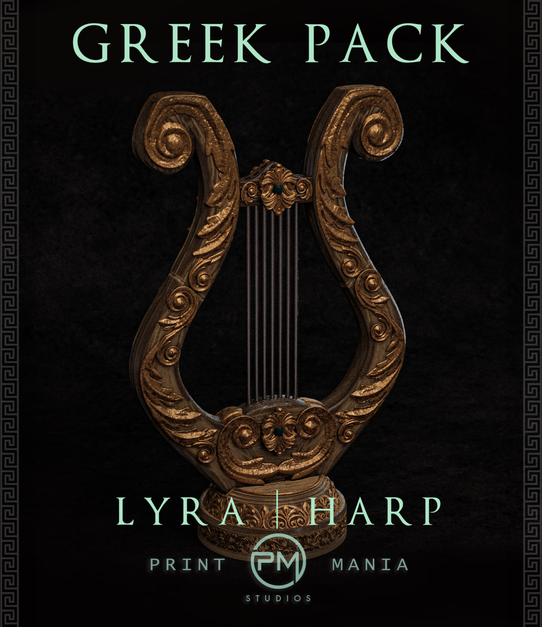 Greek Lyre STL – Ancient Musical Instrument STL model for 3D printing