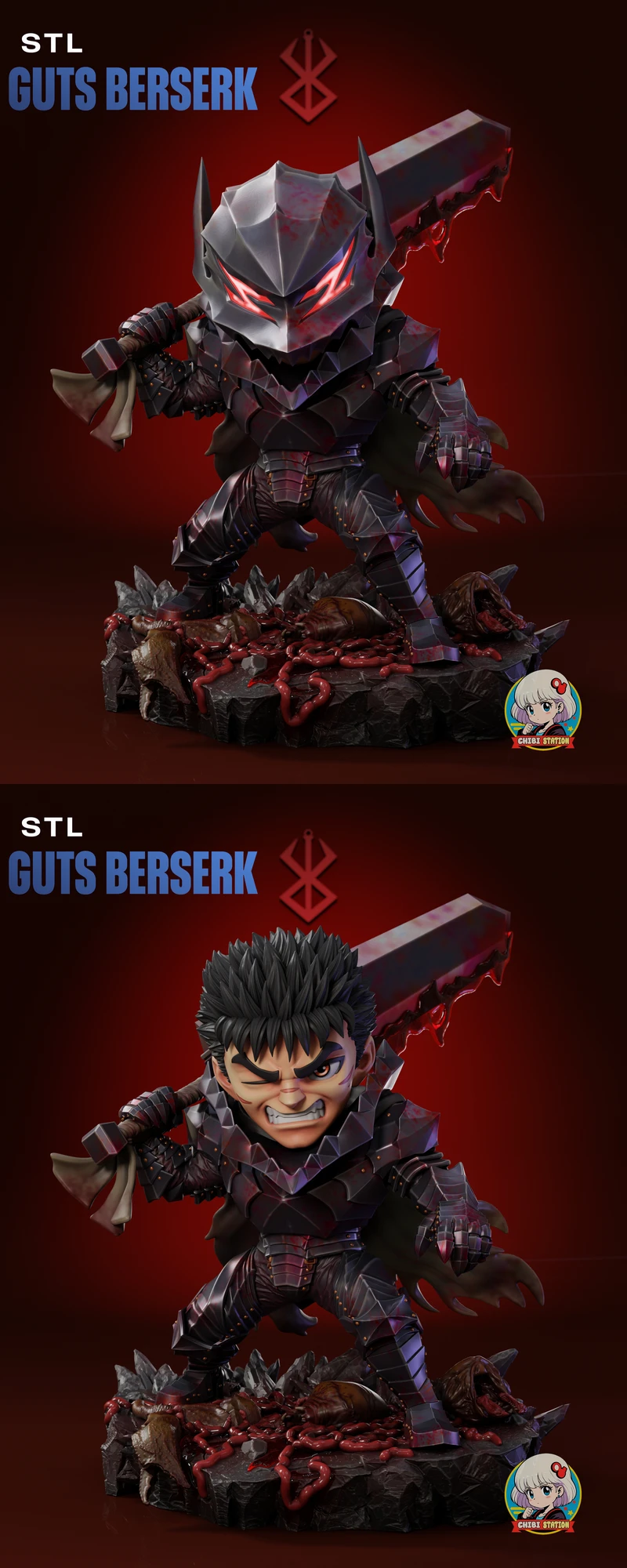 Guts Berserk STL Figure for 3D Printing STL model for 3D printing