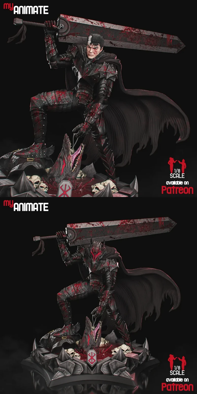 Guts Berserk 3D Printable Figure STL File STL model for 3D printing