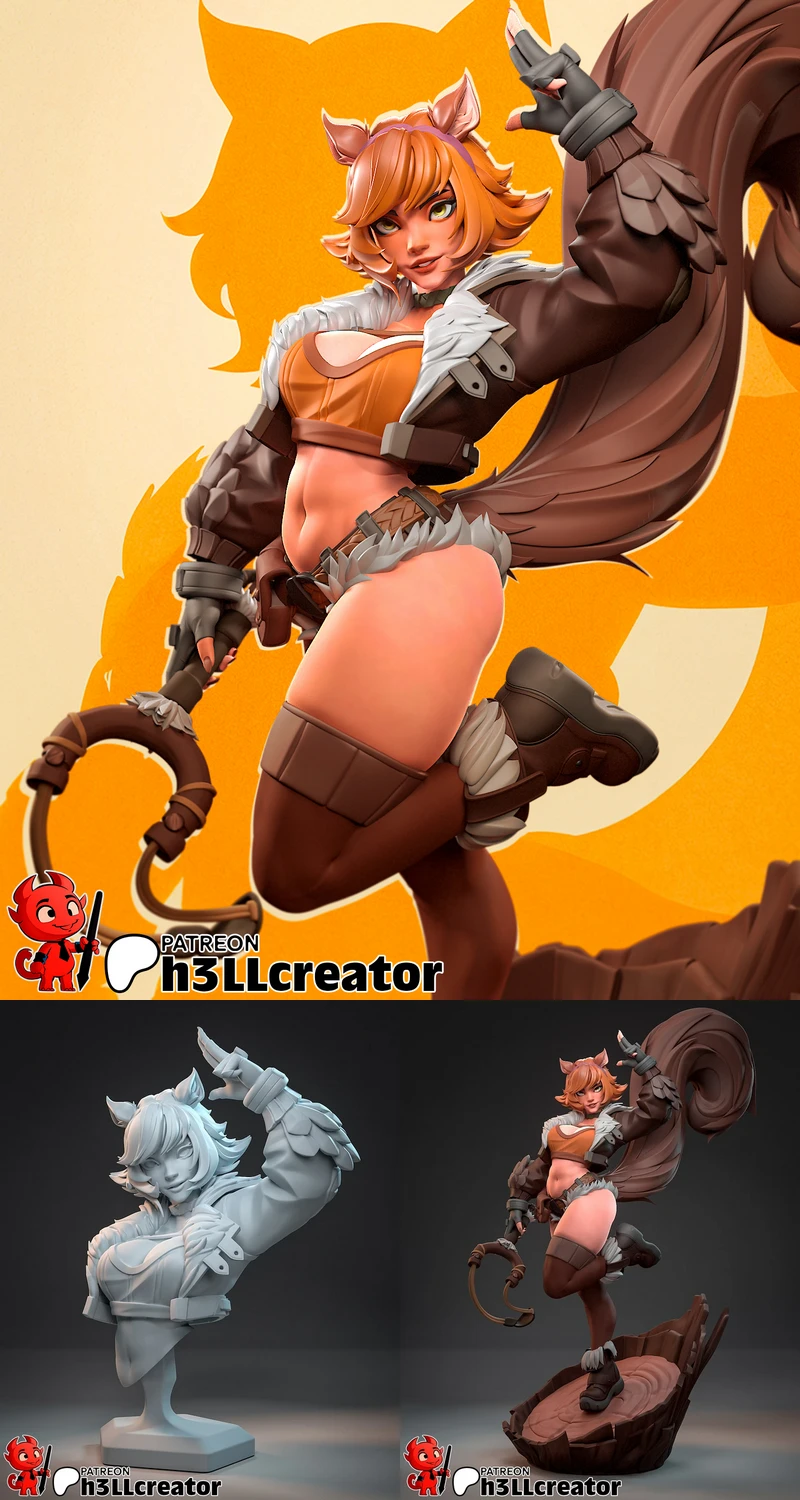 Marvel – Squirrel Girl STL model for 3D printing