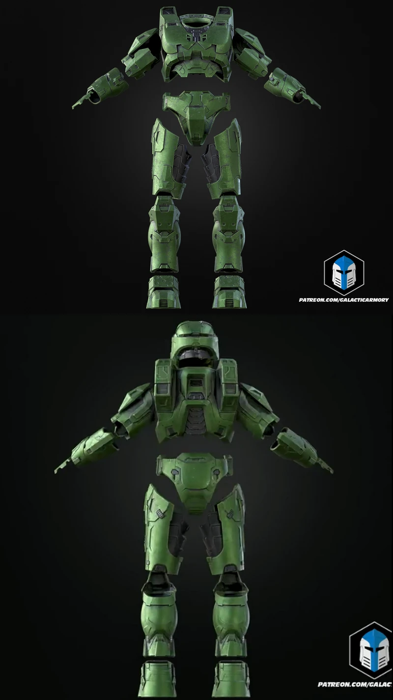 Halo 3 Master Chief Armor STL model for 3D printing