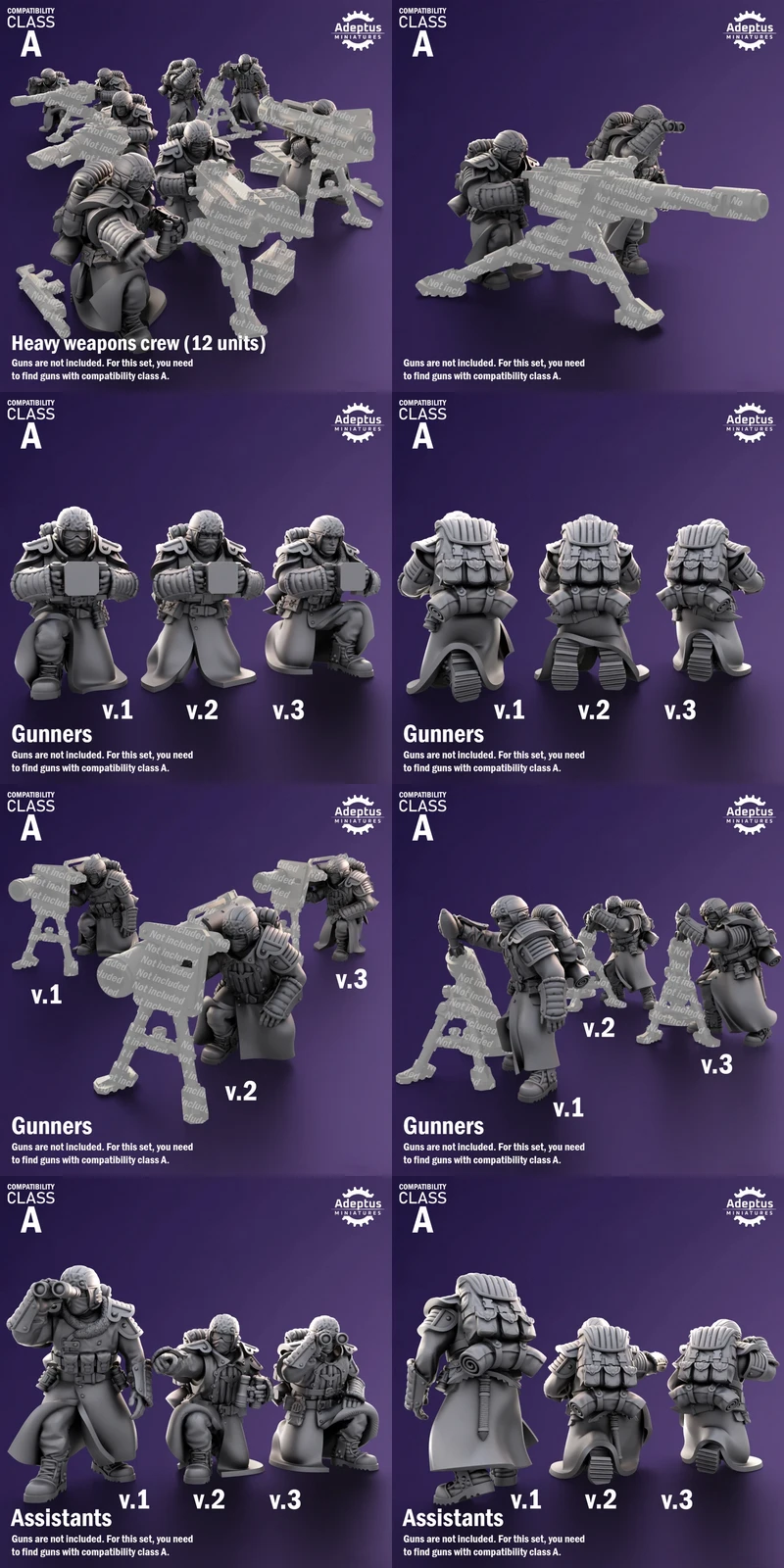 Heavy weapons team Iceward Division A-1.127 STL model for 3D printing