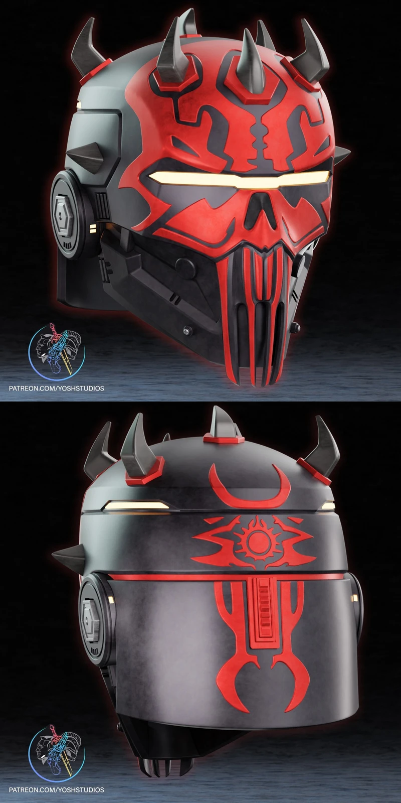 High Arch Shadow Darth Maul STL model for 3D printing