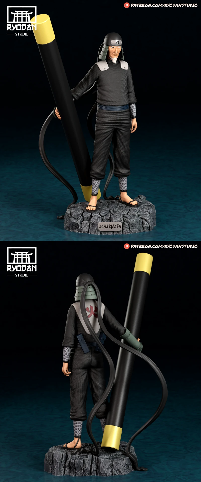 Hiruzen Sarutobi Naruto 3D Printable Bust STL File STL model for 3D printing
