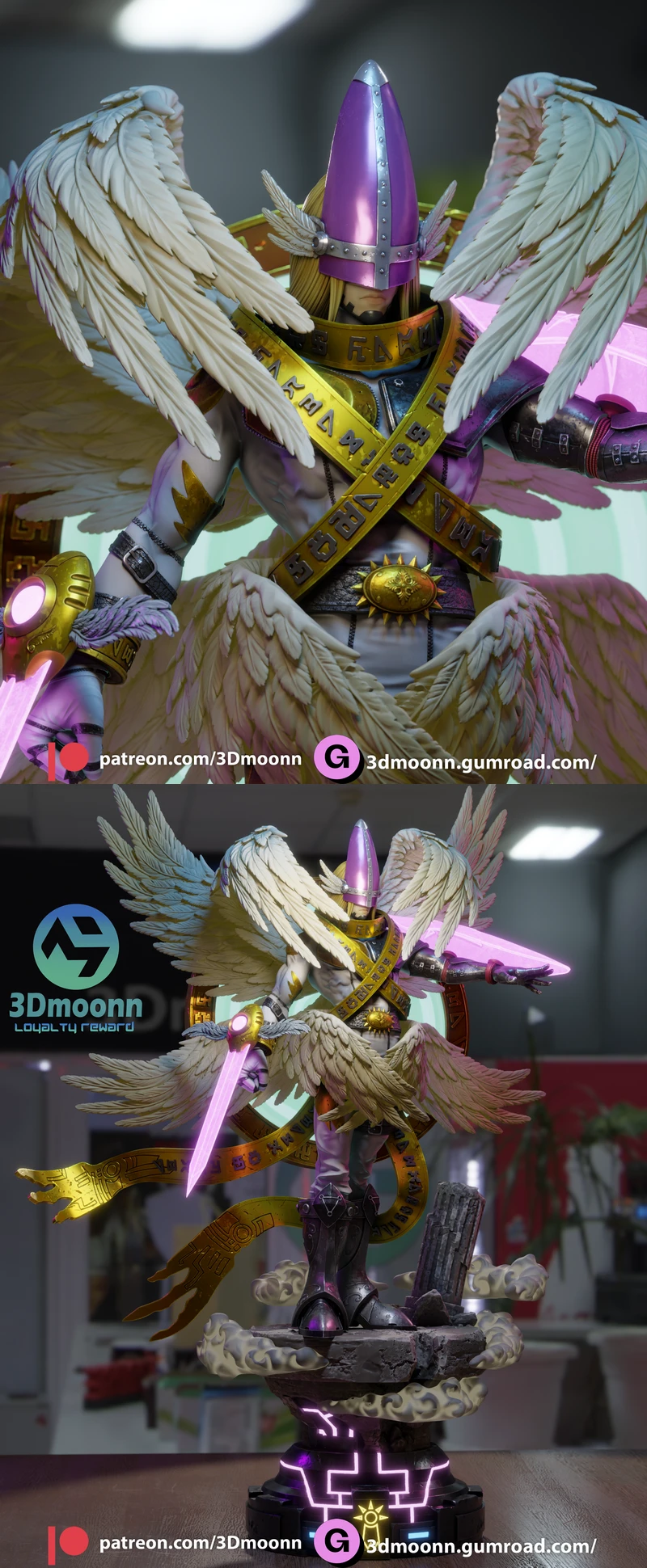 HolyAngemon – Digimon STL Figure for 3D Printing STL model for 3D printing