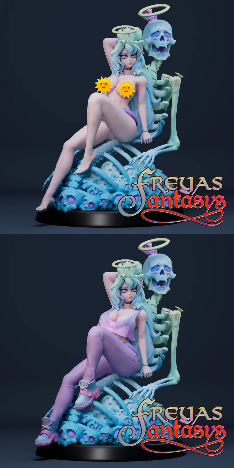Honeko – Vtuber Figure STL (Freyas Fantasys V3) for 3D Printing STL model for 3D printing
