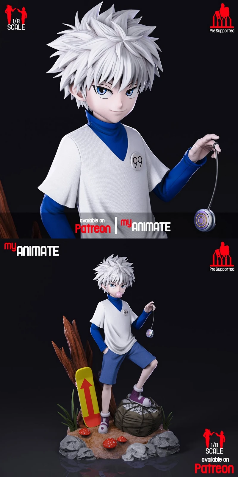 Killua Hunter x Hunter Figure STL model for 3D printing