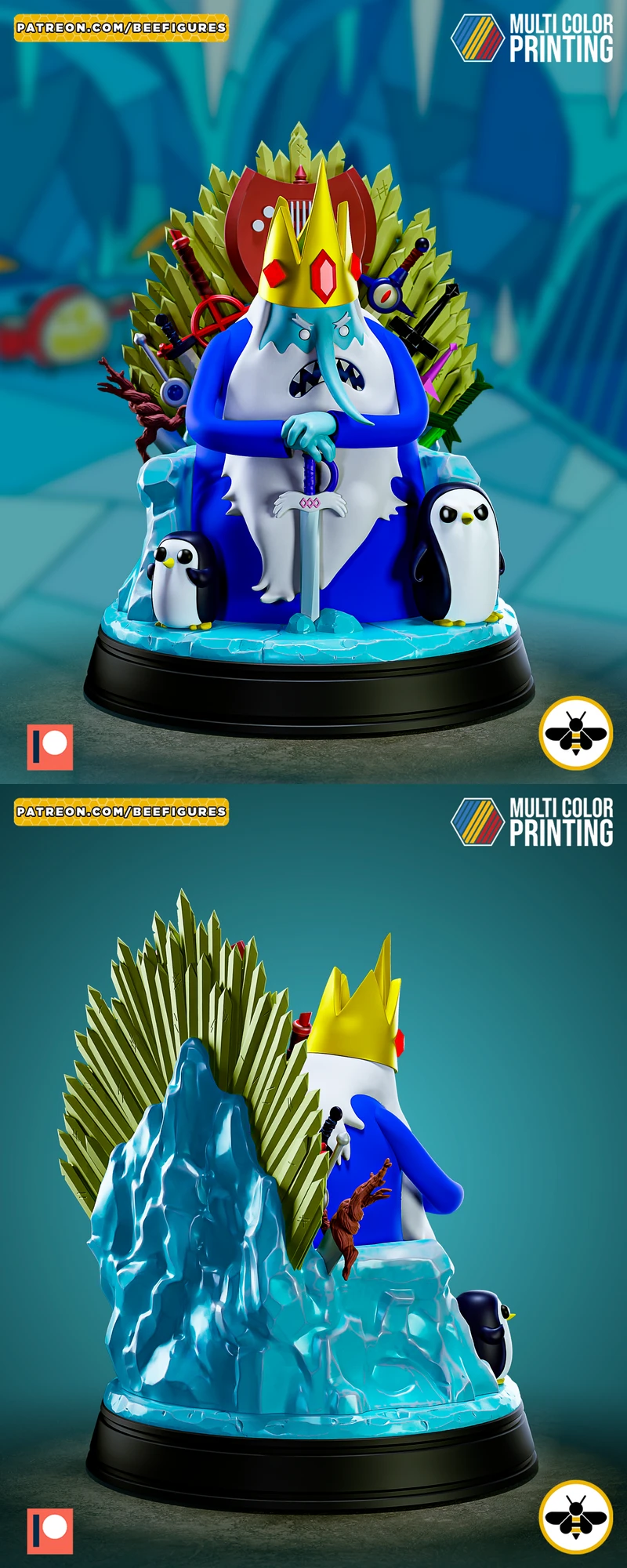 Ice King 3D Printable STL Figure for Adventure Time Fans STL model for 3D printing