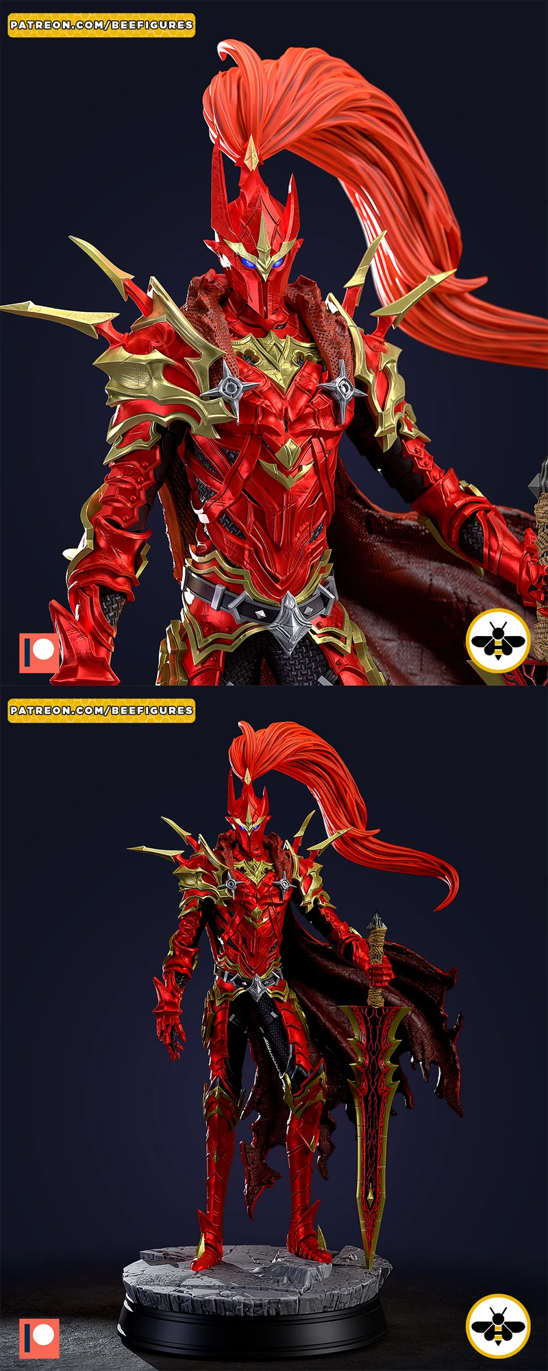 Printable Igris the Knight Figure | Solo Leveling STL File STL model for 3D printing
