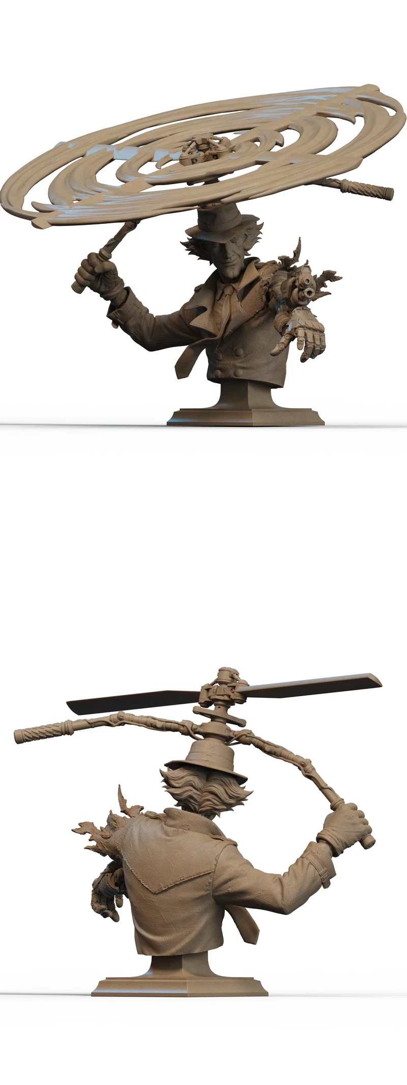 Inspector Gadget Bust STL model for 3D printing
