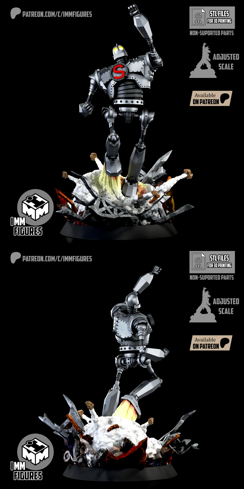 Iron Giant 3D Printable Miniature STL File STL model for 3D printing
