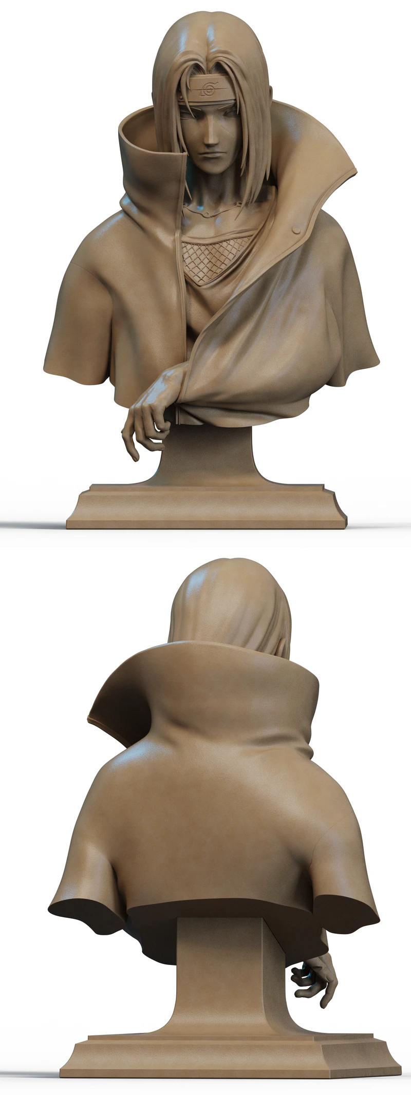 Itachi Uchiha 3D Printable Bust STL Model STL model for 3D printing