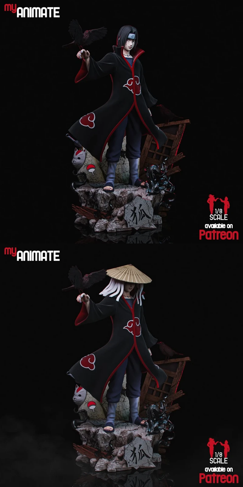 Itachi Uchiha STL 3D Printable Figure STL model for 3D printing
