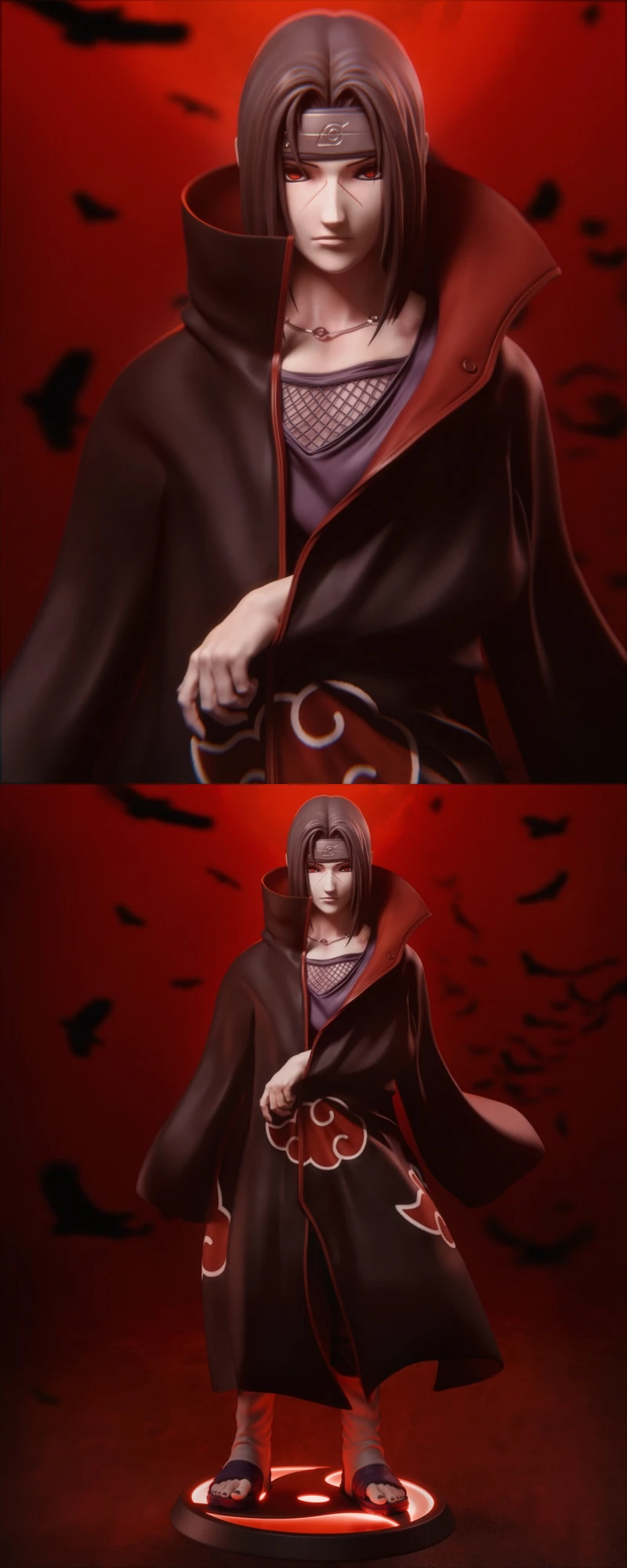 Itachi Uchiha 3D Printable STL Bust for Resin Printer STL model for 3D printing