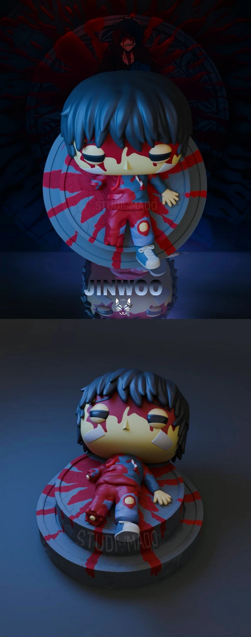 Jinwoo’s Death – Solo Leveling STL model for 3D printing