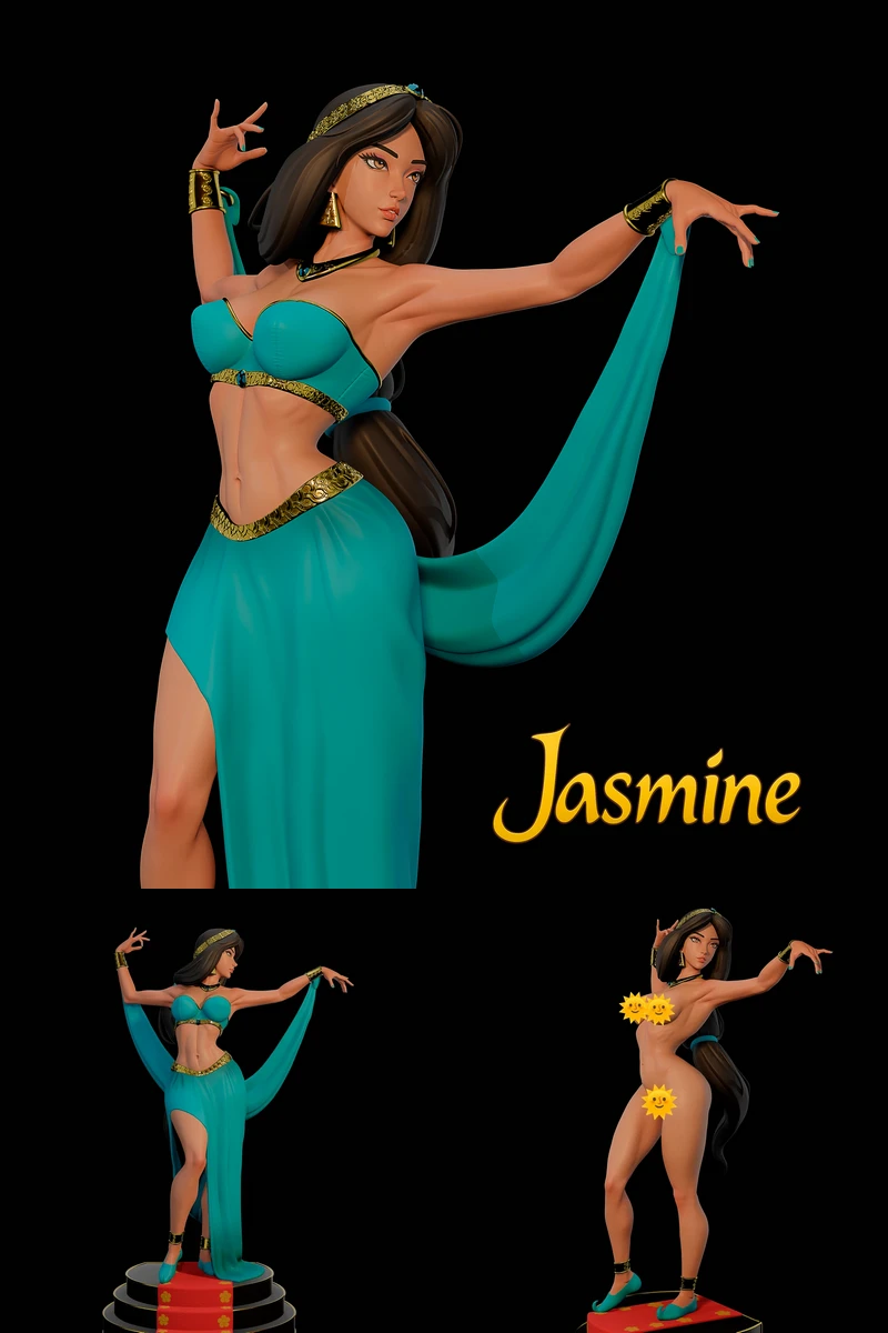 Jasmine Disney STL model for 3D printing