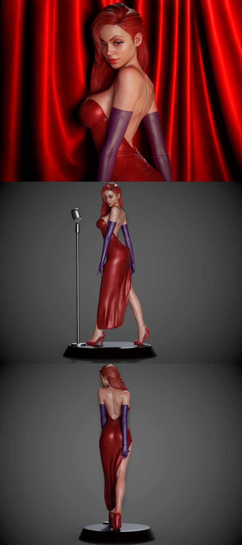 Jessica Rabbit STL model for 3D printing