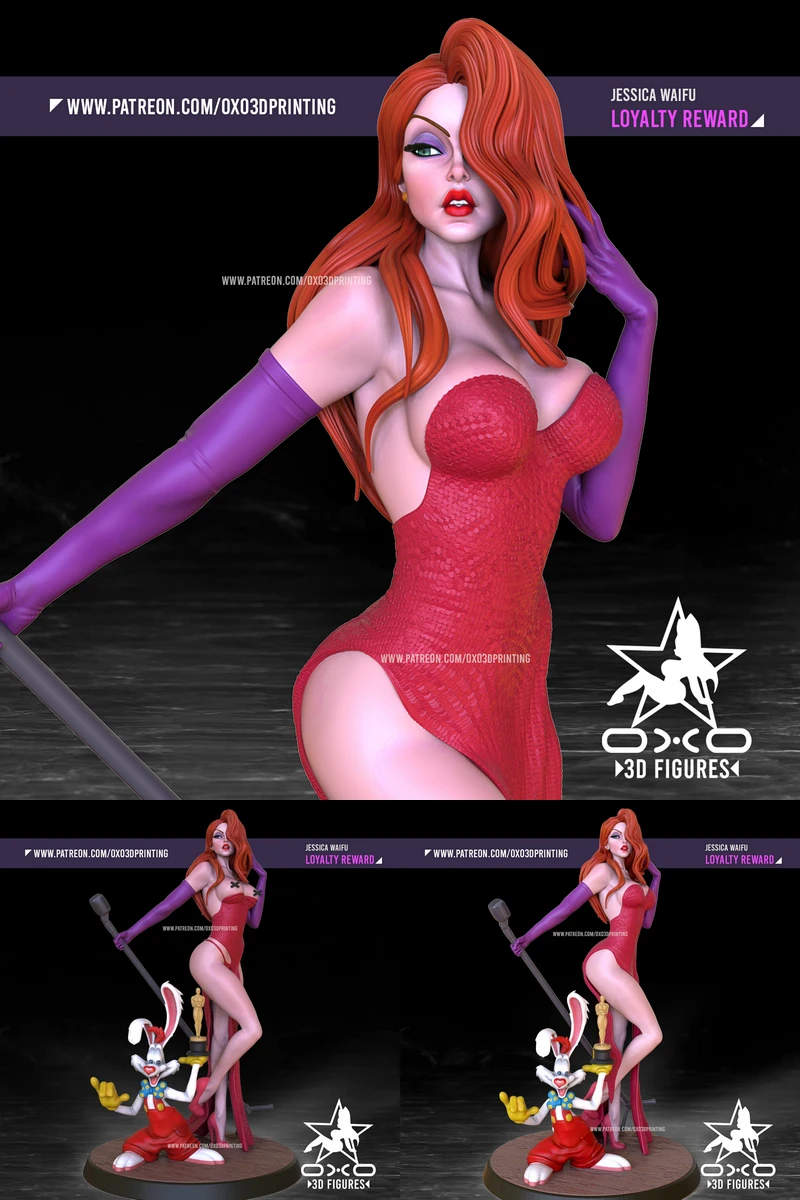 Jessica Rabbit STL model for 3D printing