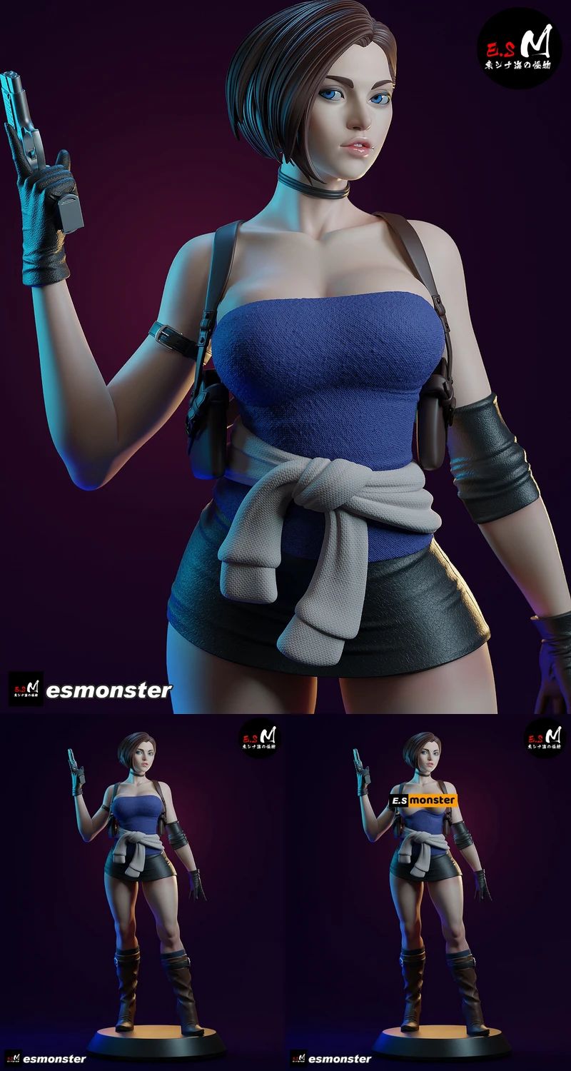 Jill Valentine the Residual Evil series STL model for 3D printing