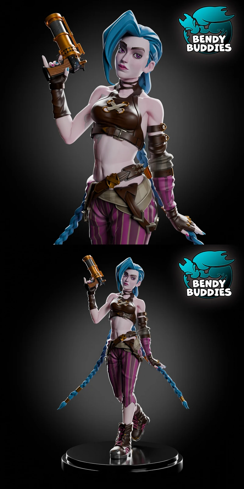 Jinx Fanart – Arcane STL model for 3D printing