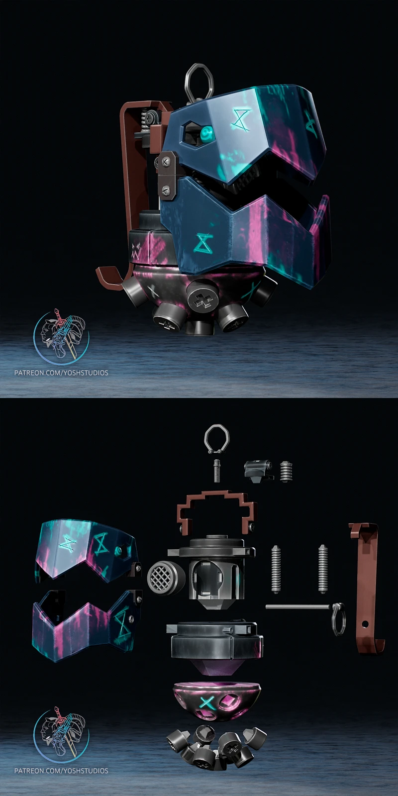 Jinx Grenade STL model for 3D printing