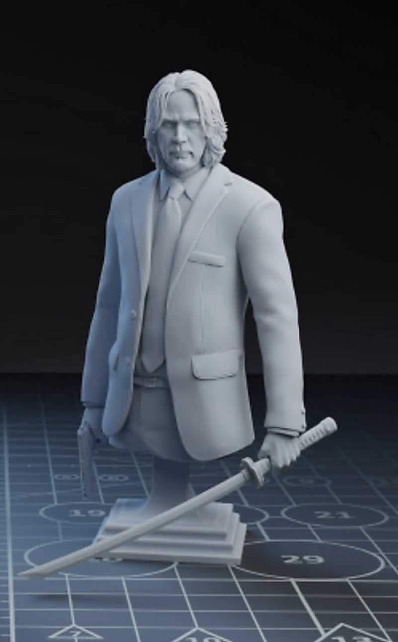John Wick Bust STL model for 3D printing