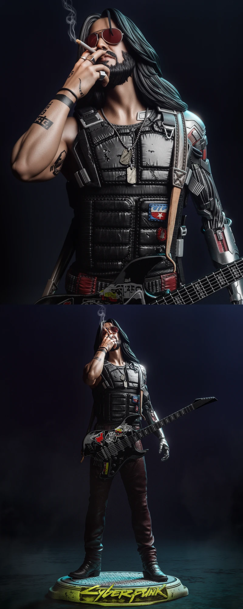Johnny Silverhand – Cyberpunk 2077 STL Figure for 3D Printing STL model for 3D printing