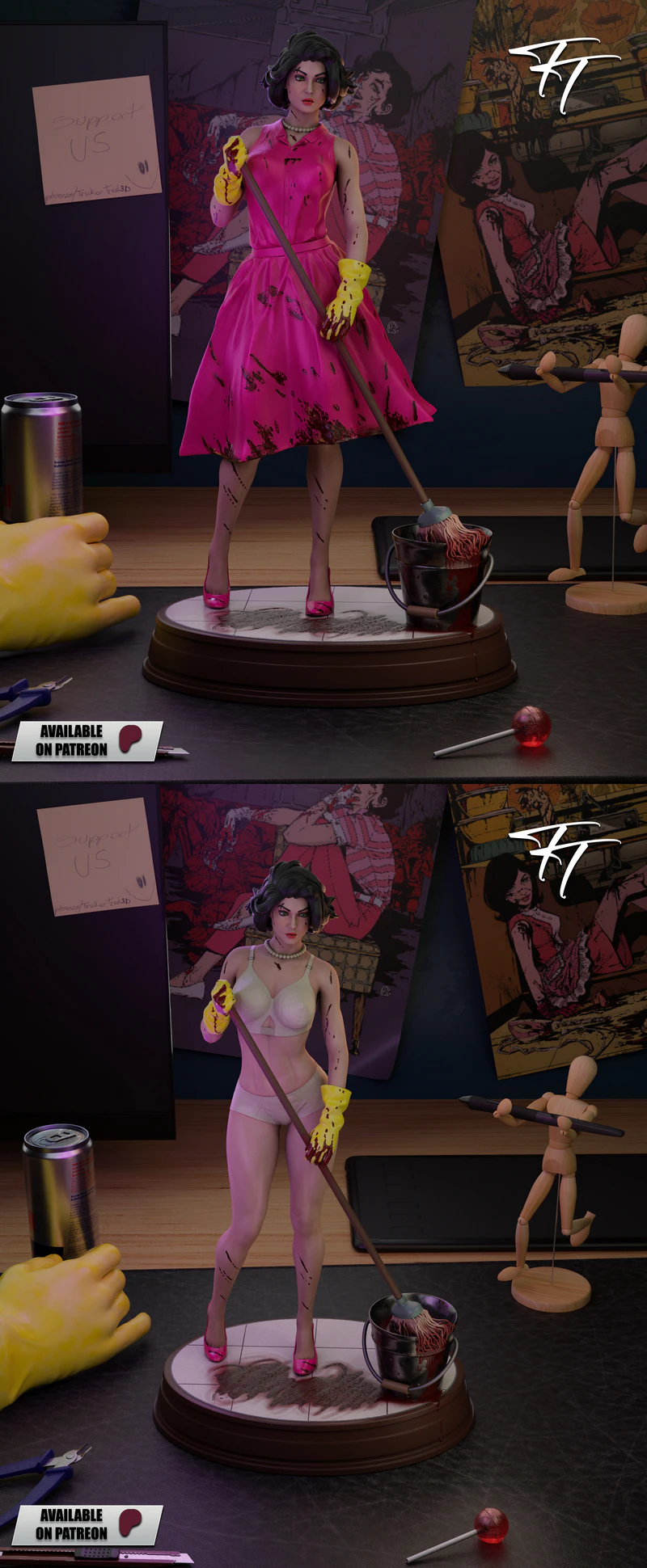 Josie Schuller Graphic Novel Lady Killer Figure STL File STL model for 3D printing