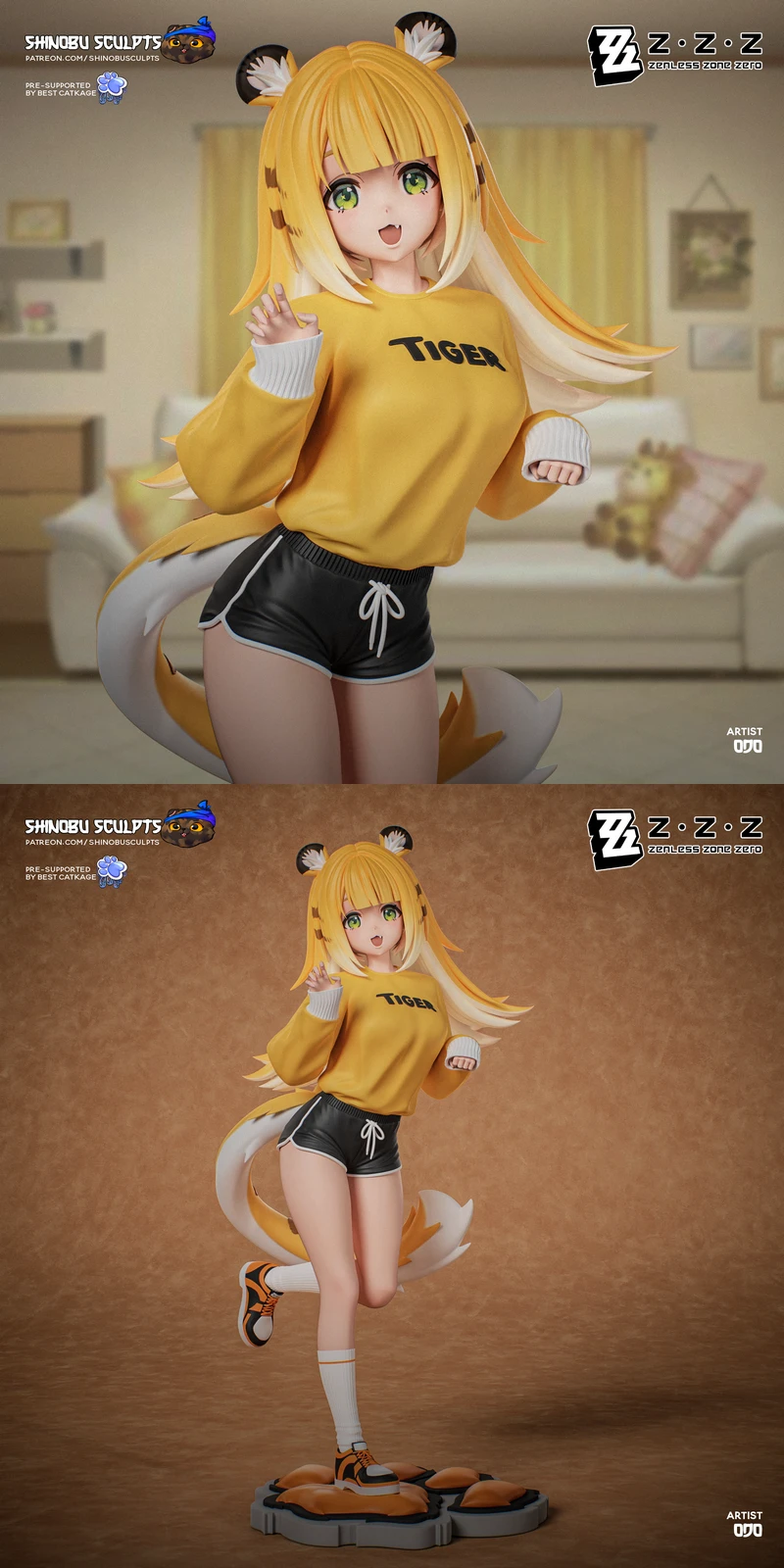 Ju Fufu – Zenless Zone Zero – 3D Printable STL Figure for Resin Printer STL model for 3D printing