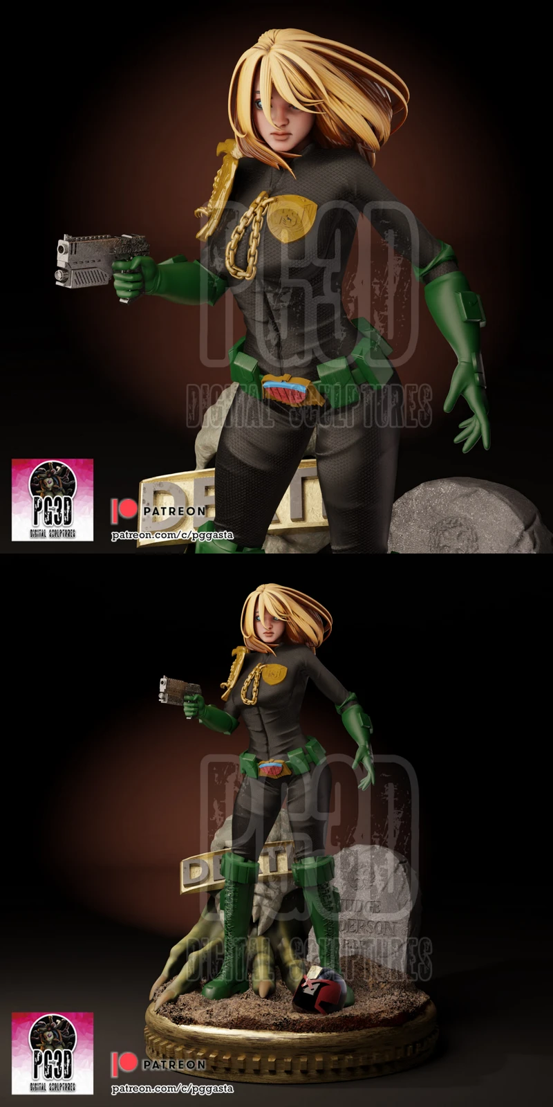 Judge Anderson – Dredd STL model for 3D printing