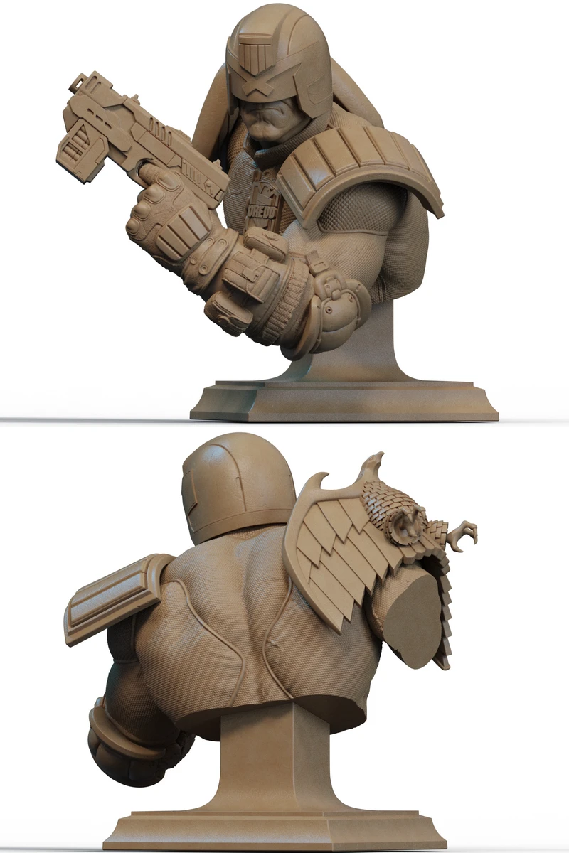 Judge Dredd Bust STL model for 3D printing