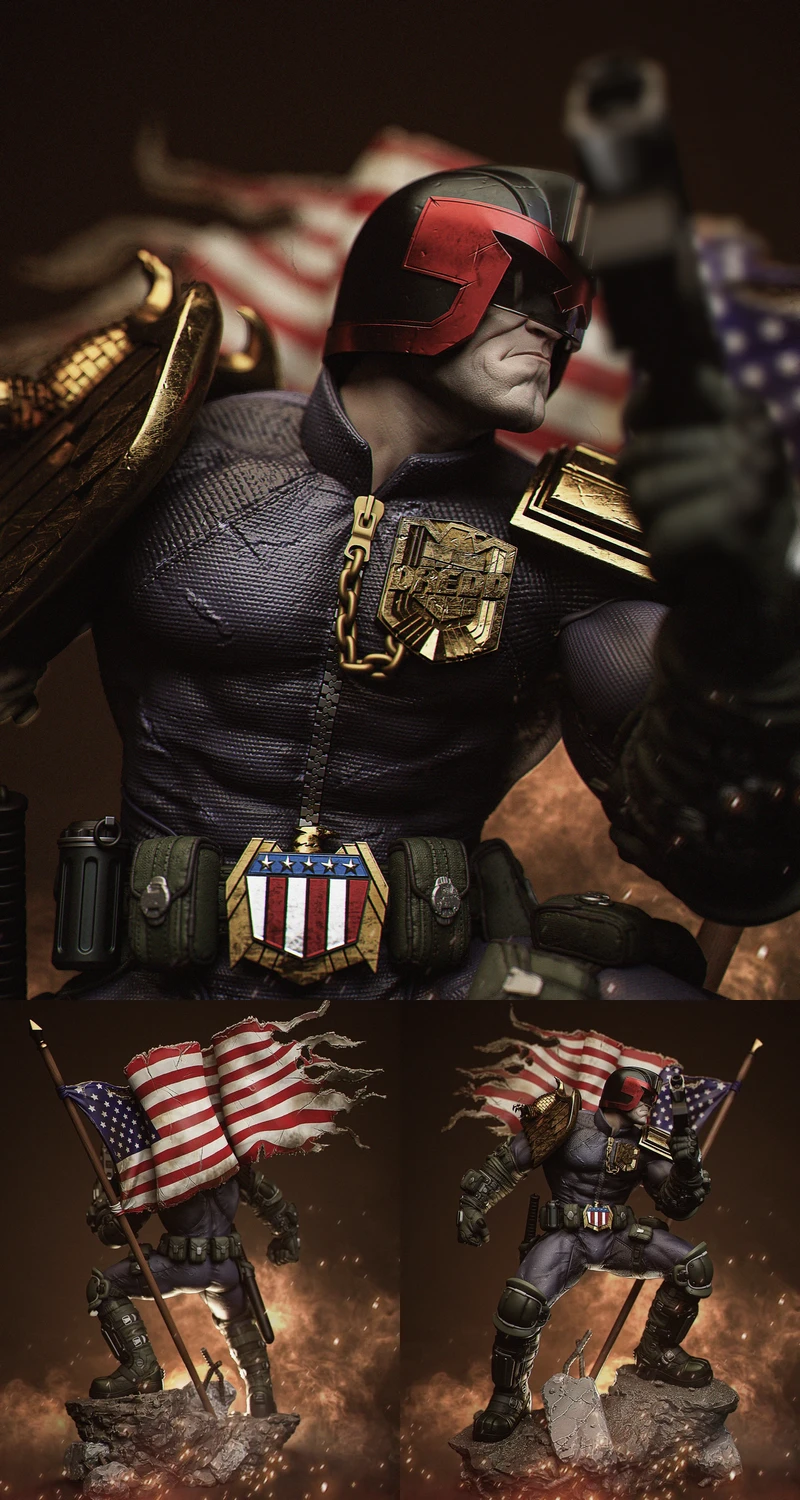 Judge Dredd STL model for 3D printing