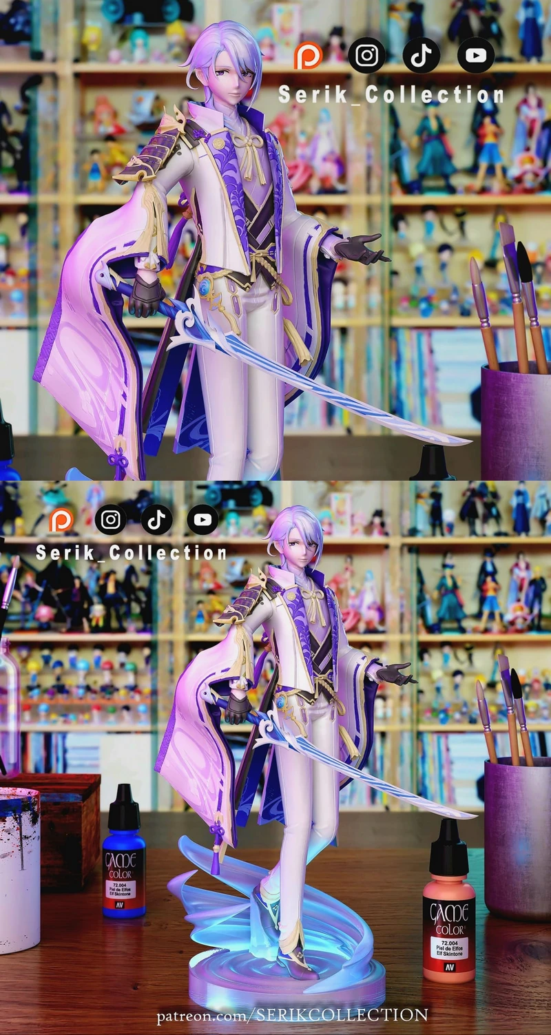 Kamisato Ayato Genshin Impact 3D Printable STL File for Cosplay and Display STL model for 3D printing