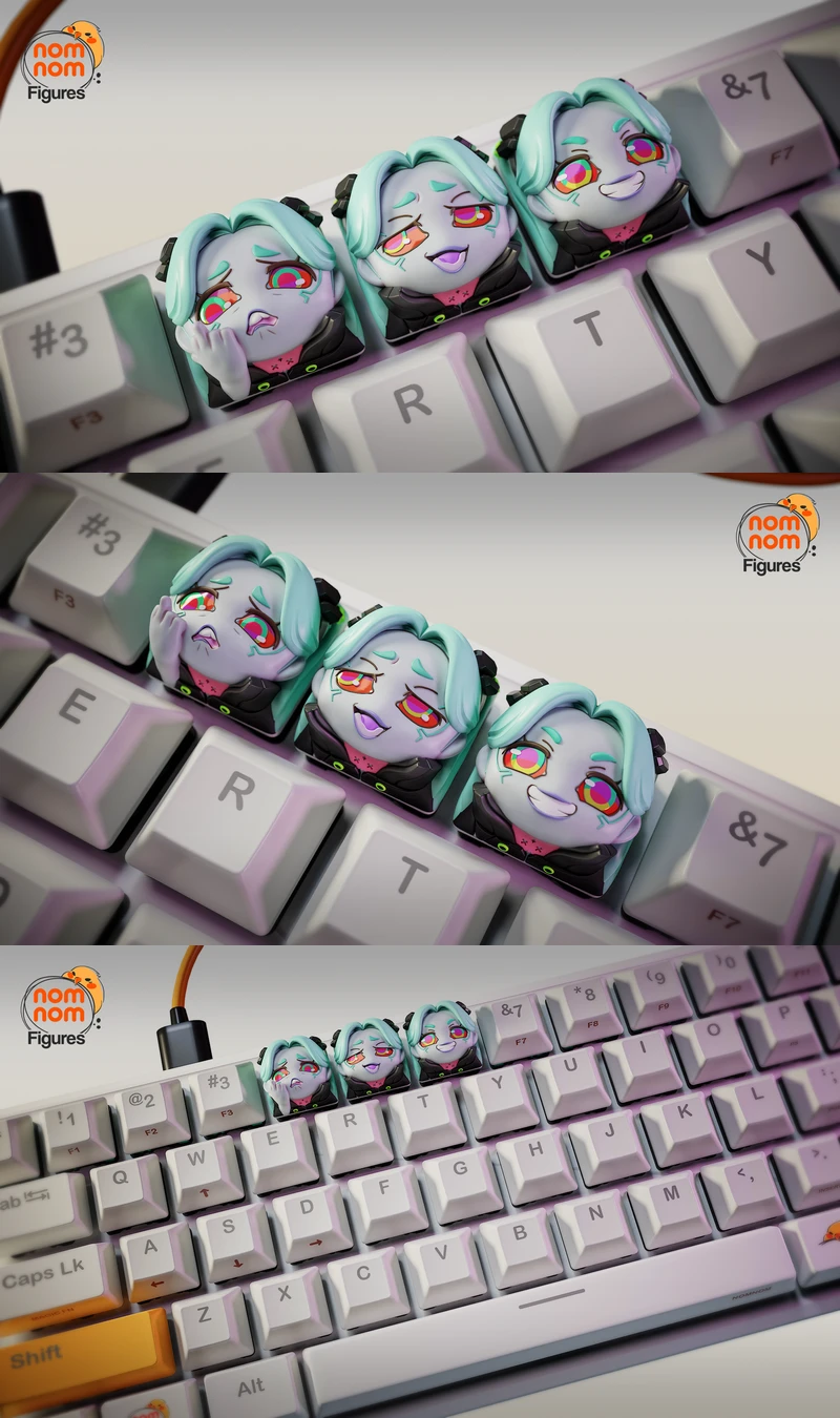 KEYCAPS – Rebecca – Cyberpunk STL model for 3D printing