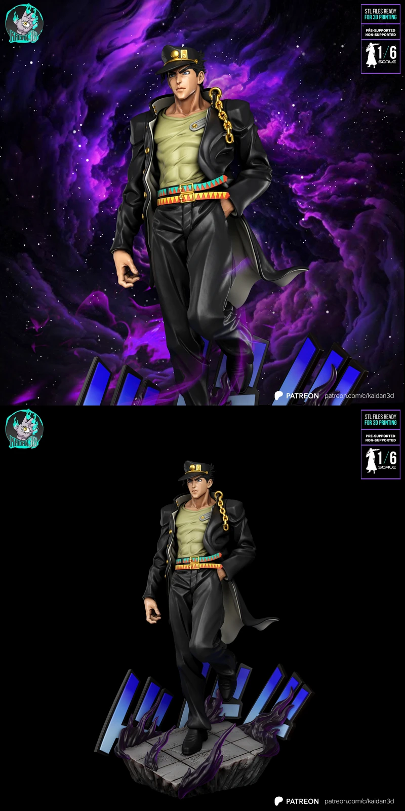 Jotaro Kujo – Jojo’s Bizarre Adventure STL Figure for 3D Printing STL model for 3D printing