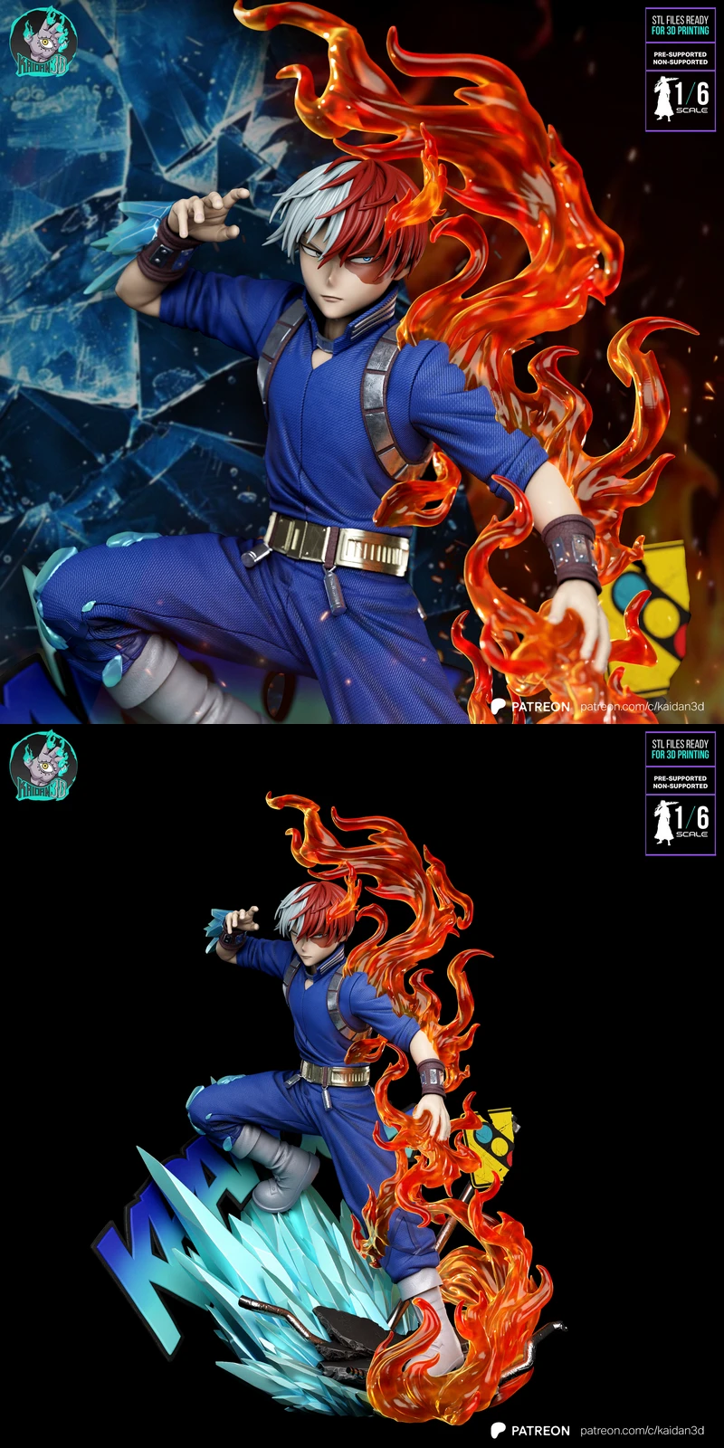 Shoto Todoroki – Boku No Hero Academia STL File for 3D Printing STL model for 3D printing