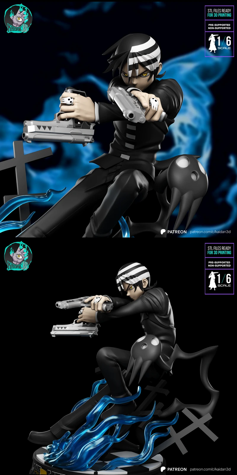 Death the Kid STL model for 3D printing