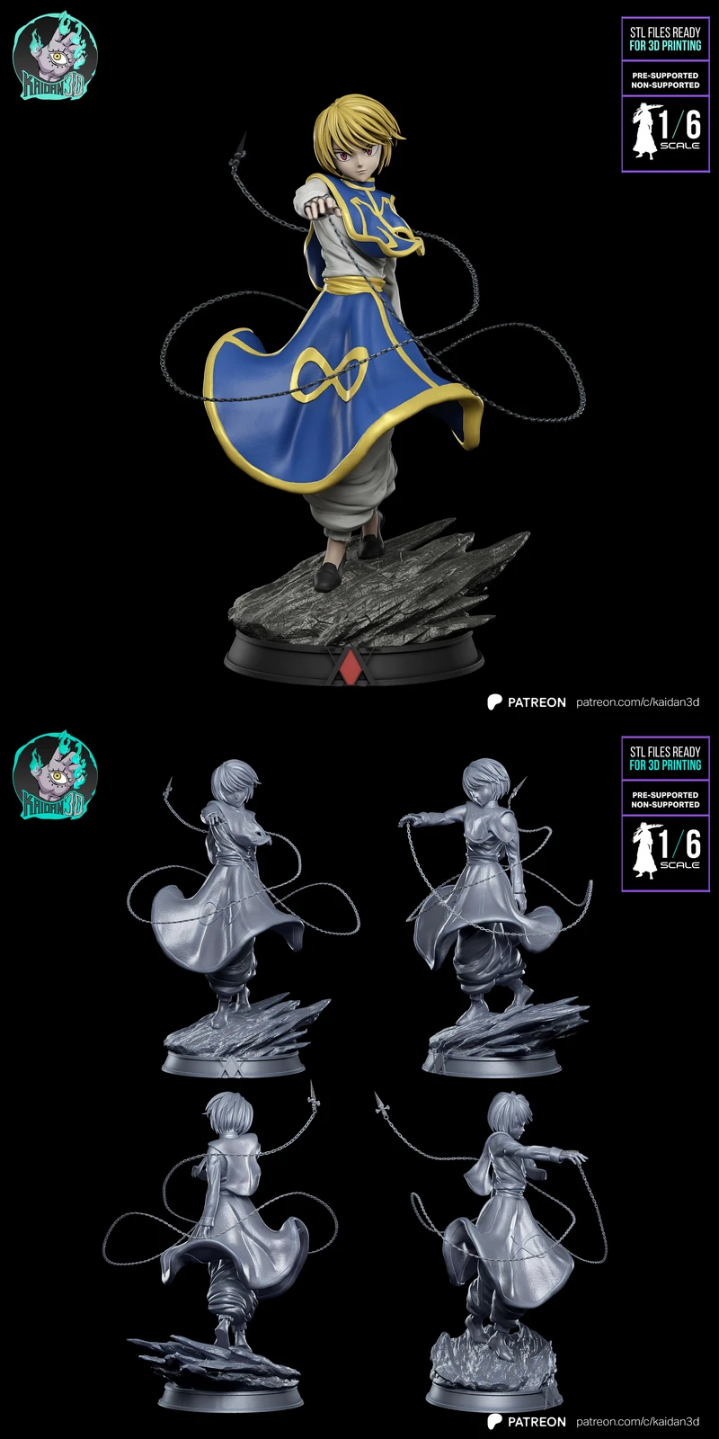 Kurapika STL model for 3D printing