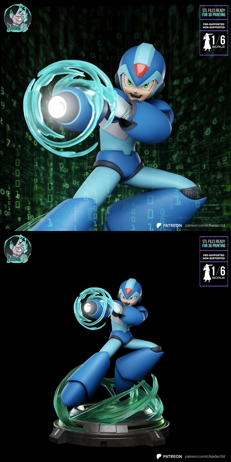 Megaman X 3D Printable Bust Model STL File STL model for 3D printing