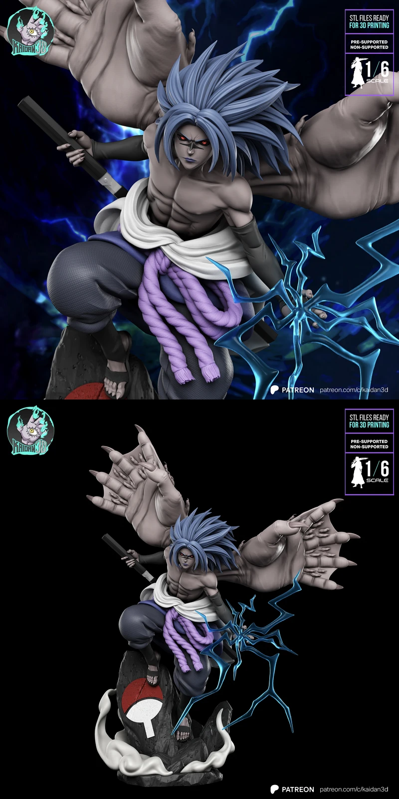 Sasuke Uchiha Evil STL File for 3D Printing STL model for 3D printing