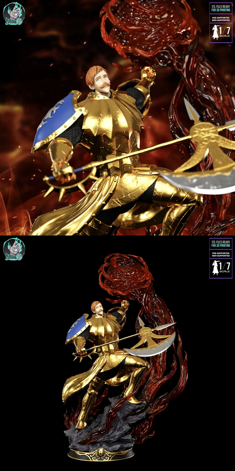 Seven Deadly Sins – Escanor STL model for 3D printing