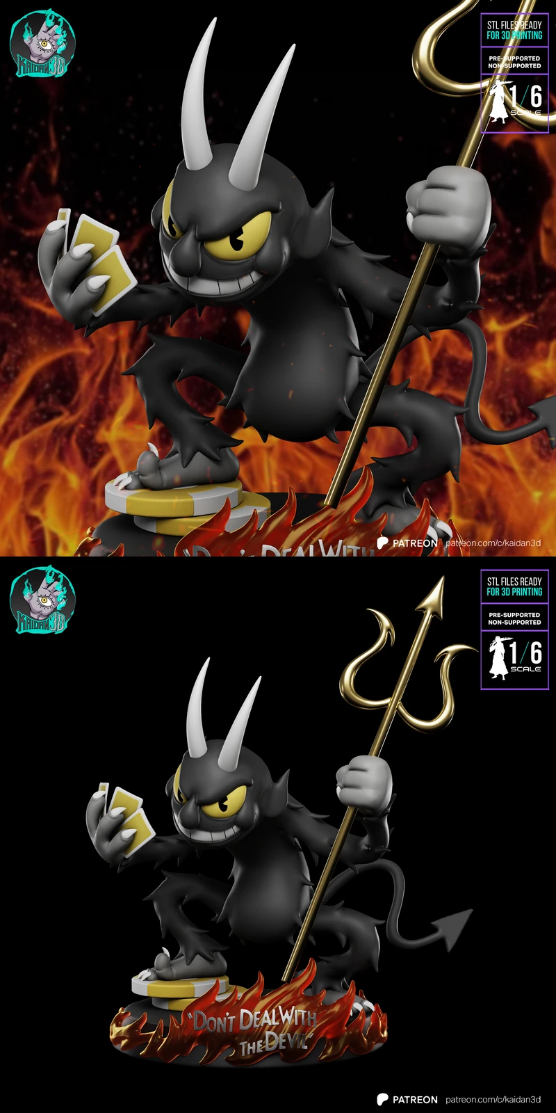 Printable Devil Figure | Cuphead Boss STL File STL model for 3D printing
