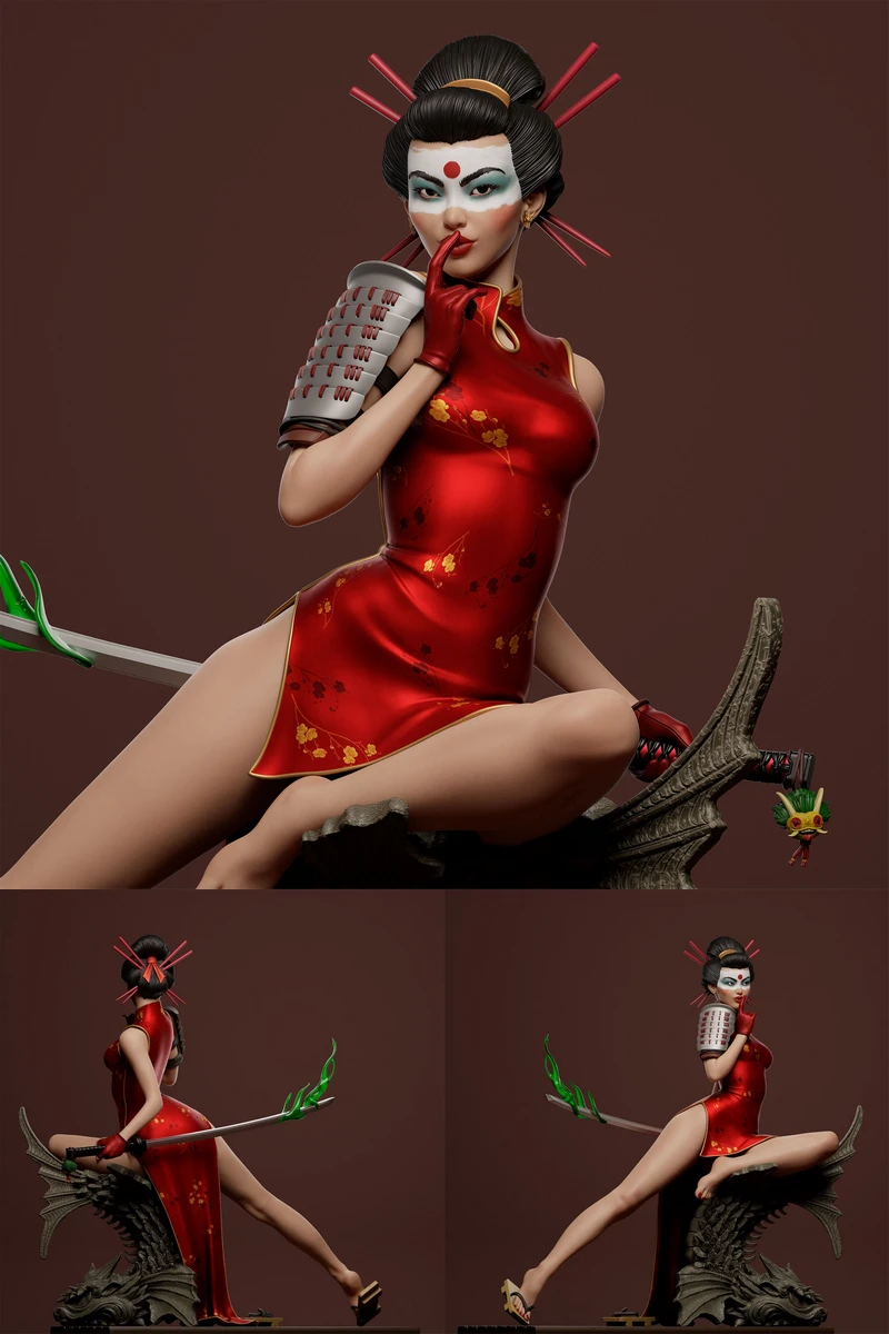 Katana Bombshell STL model for 3D printing