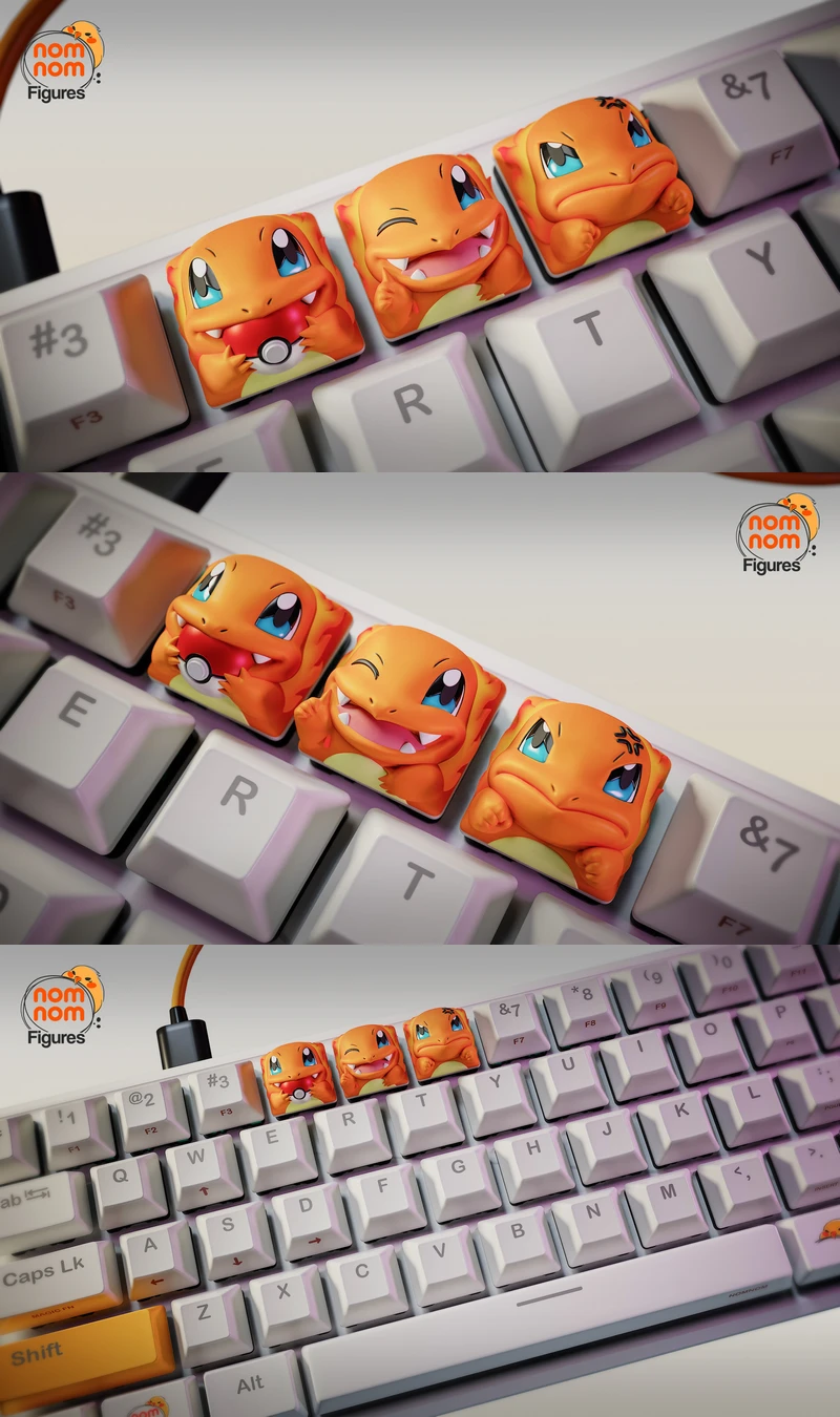 Charmander Pokemon Keycaps STL File for 3D Printer STL model for 3D printing
