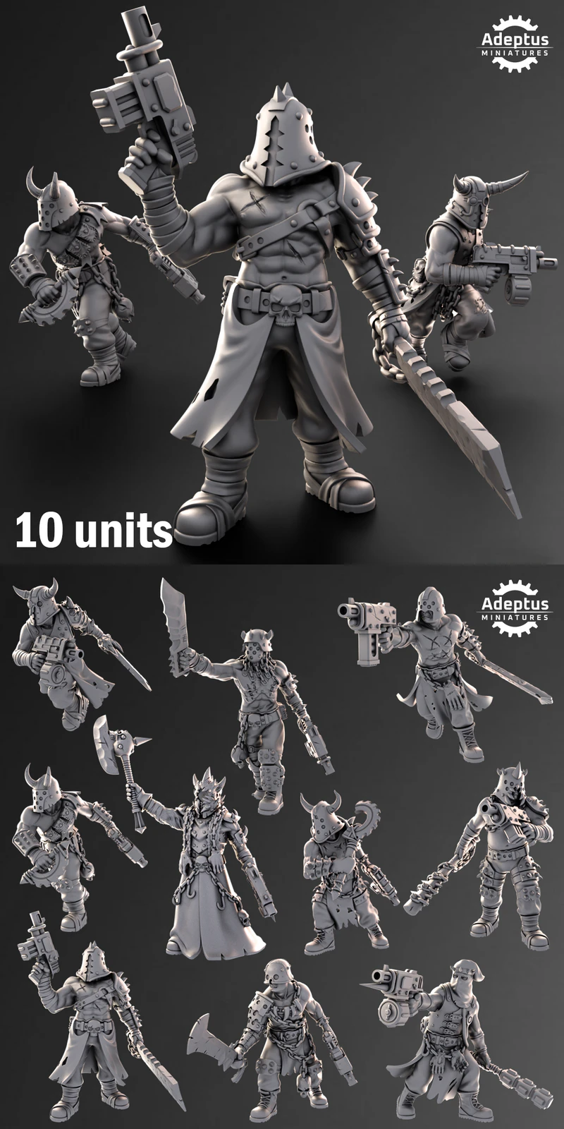 Kill Squad – Cultists of the Silent Pyre STL 3D Printable Miniature STL model for 3D printing